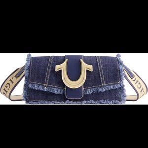 True religion denim crossbody bag